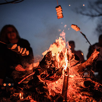 Book a private fire pit during your next visit to Seward Farms.