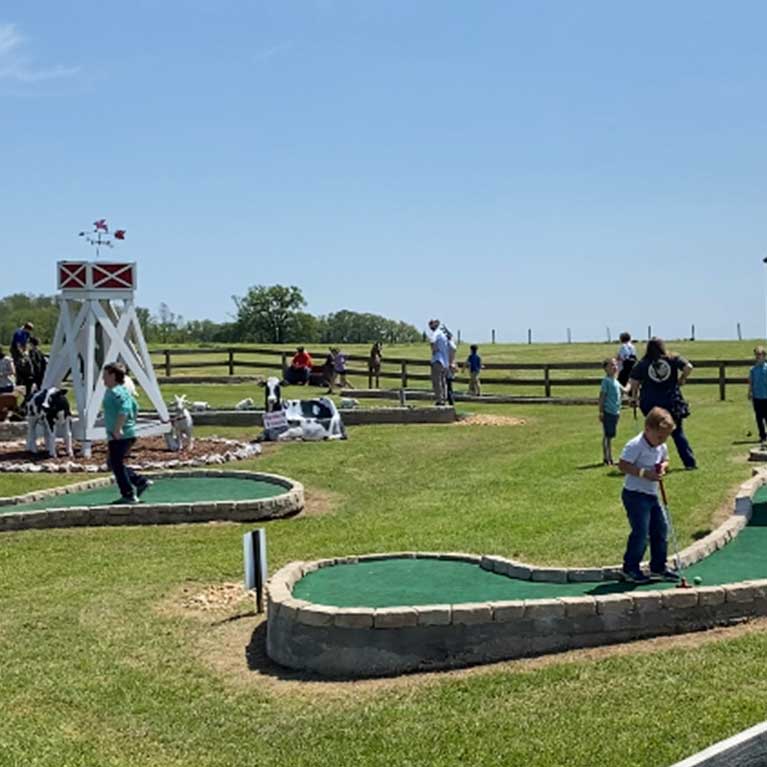 Join in some farm fun mini golf!