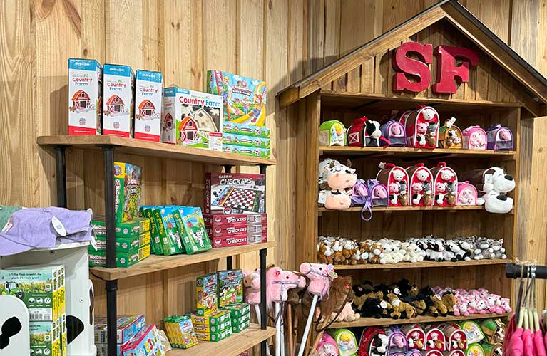 Explore our gift shop for seasonal decor, Seward Farms merchandise, pots, toys, and more!