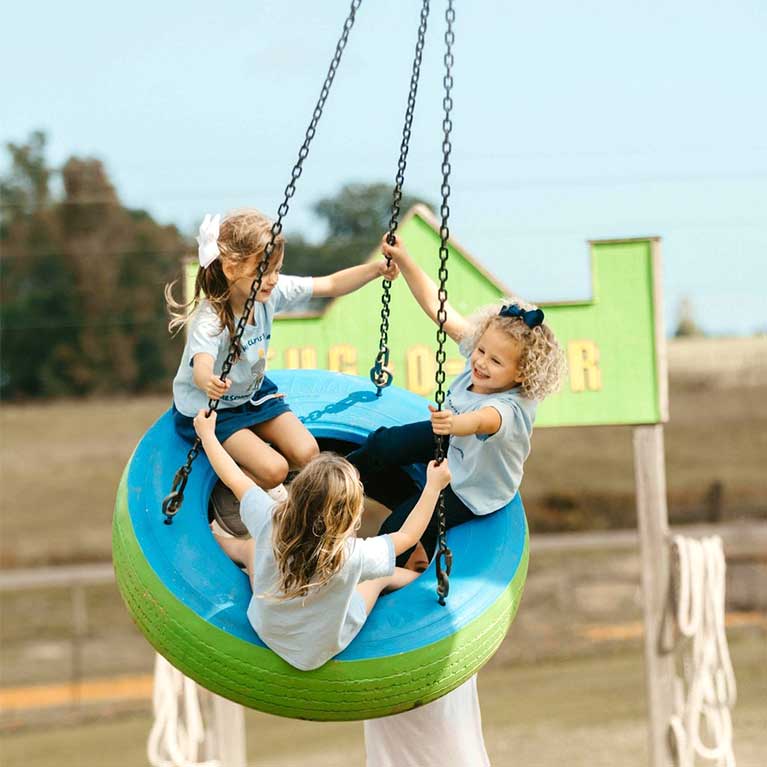 Hop aboard our tire swing and tons of other family fun activities at Seward Farms.